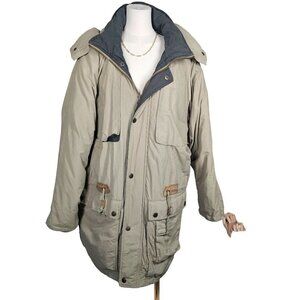 London Fog 3-in-1 Puffer Coat Waterproof Removable Hood Winter Beige XL/XXL